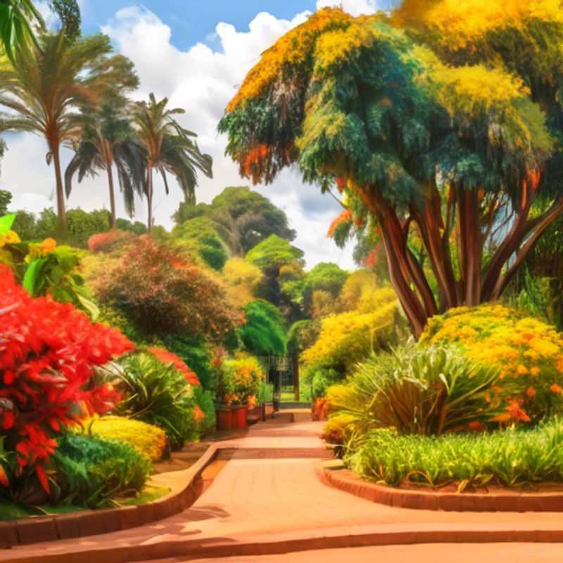 A solo traveler explores the lush greenery of Entebbe Botanical Garden in Uganda, a serene oasis teeming with vibrant flora and fauna.