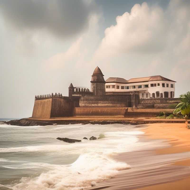 El Castillo de Elmina, Ghana: Imponente fortaleza histórica que refleja la trágica historia de la trata transatlántica de esclavos.