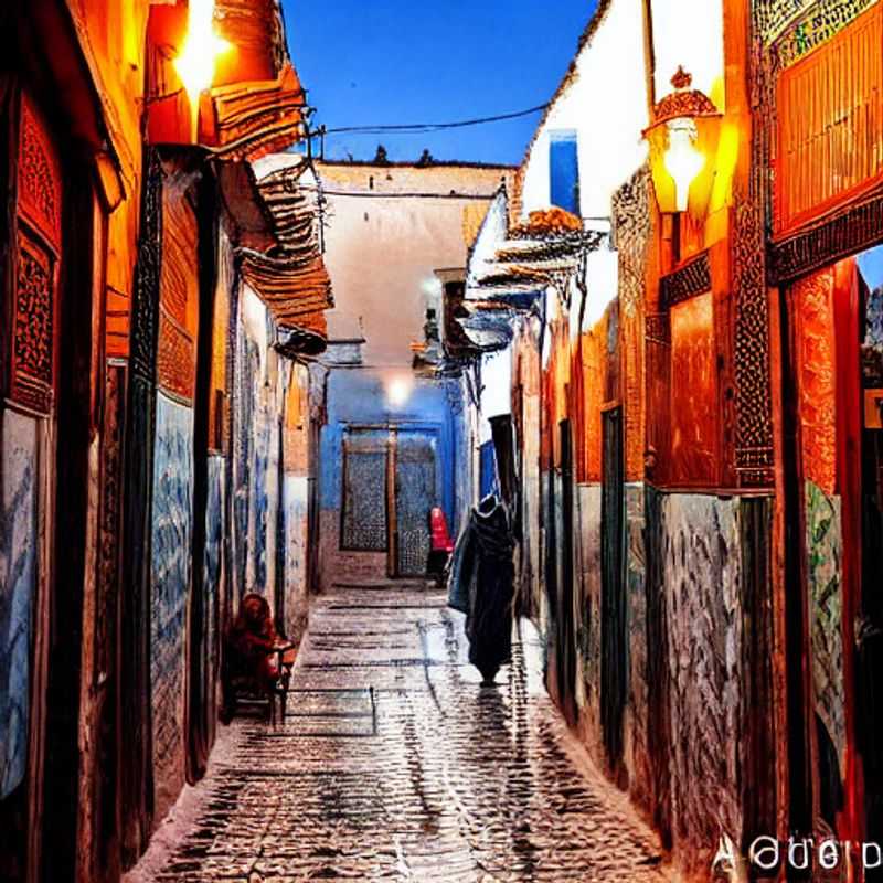 A swirling panorama of the Medina of Fez, Morocco: a vibrant labyrinth of history, mystery, and the scent of ancient secrets waiting to be unearthed. Dare to get wonderfully lost!