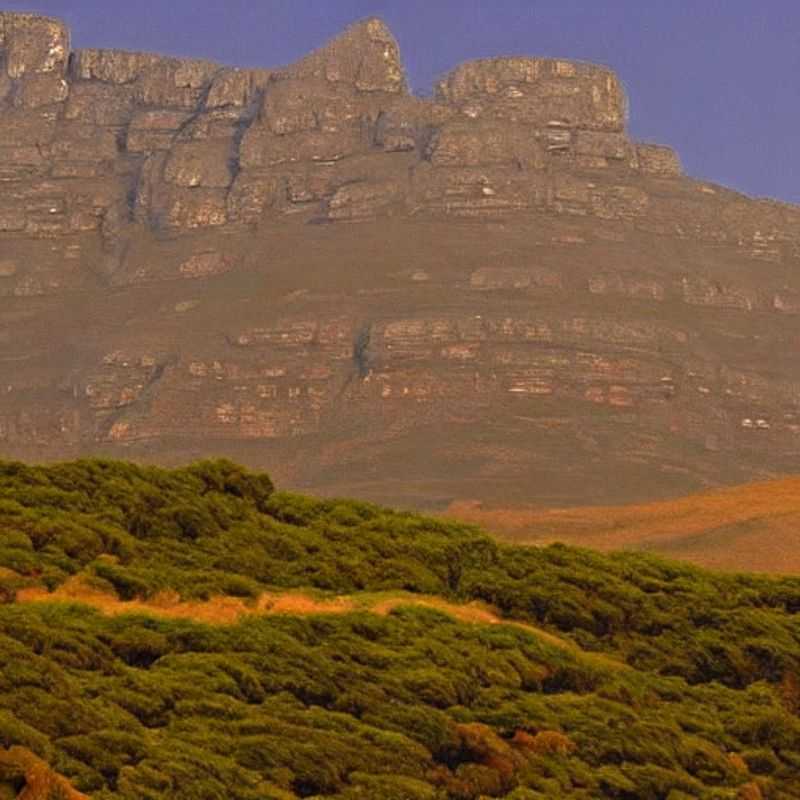 A majestosa Table Mountain banhada pelo sol de verão, convidando você a descobrir os encantos da Cidade do Cabo em umas férias inesquecíveis.