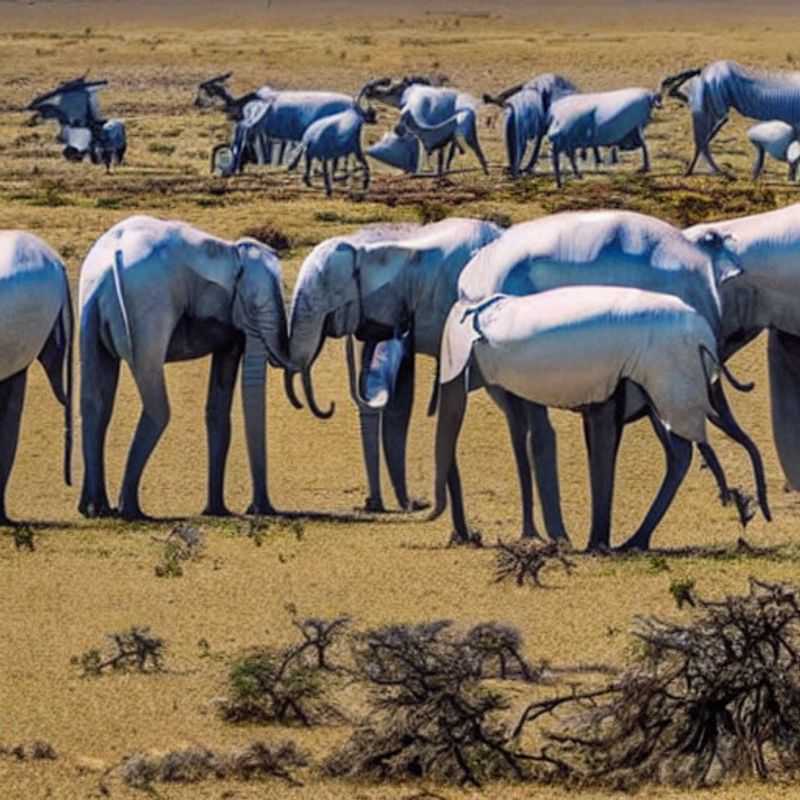 A majestic bull elephant silhouetted against the iconic Mount Kilimanjaro in Amboseli National Park, Kenya: Capturing raw African beauty and the perfect Instagram moment for the culturally curious explorer.