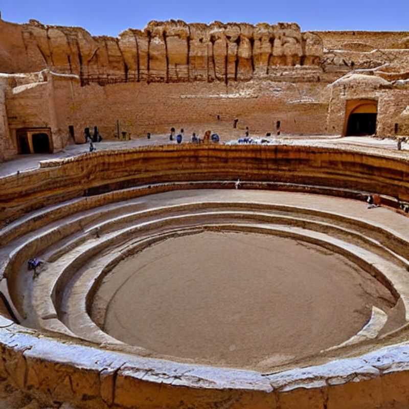 Anfiteatro de El Jem, Tunísia, banhado pelo sol do verão: uma aventura histórica imperdível, mas prepare-se para o calor! Descubra se El Jem é o destino ideal para suas férias de verão.
