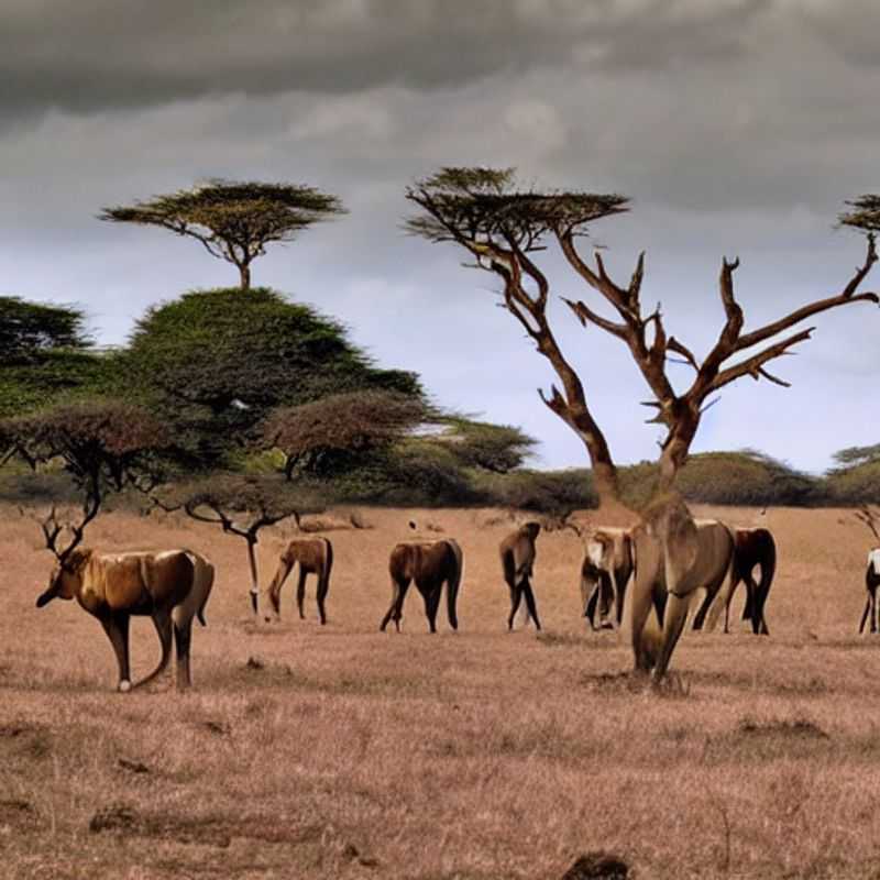 Casal aproveitando um safári ensolarado no Parque Nacional de Nairobi, no Quênia, sob o céu azul de verão – a prova de que uma aventura africana pode ser a escapada perfeita para as férias de verão!