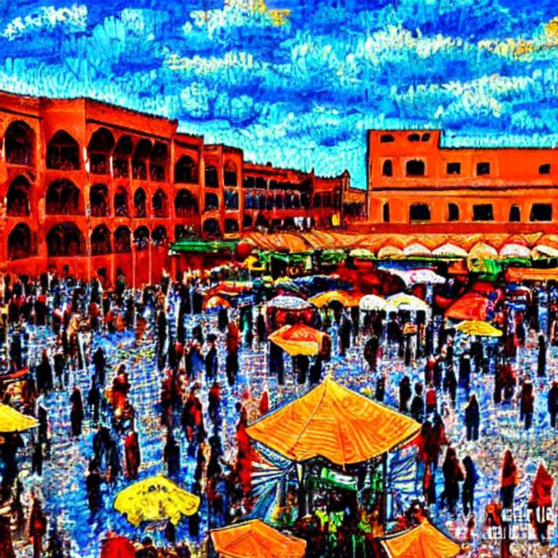 L'effervescence de Djemaa el-Fna capturée ! Un écrin de luxe au cœur de Marrakech, parfait pour le voyageur du week-end en quête de moments Instagrammables et d'expériences authentiques.