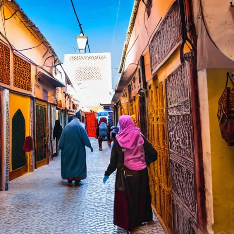 Las estrechas calles de la Medina de Fez, Marruecos, brillan bajo el cálido sol del verano, ¿es la Medina de Fez el destino perfecto para unas vacaciones de verano?