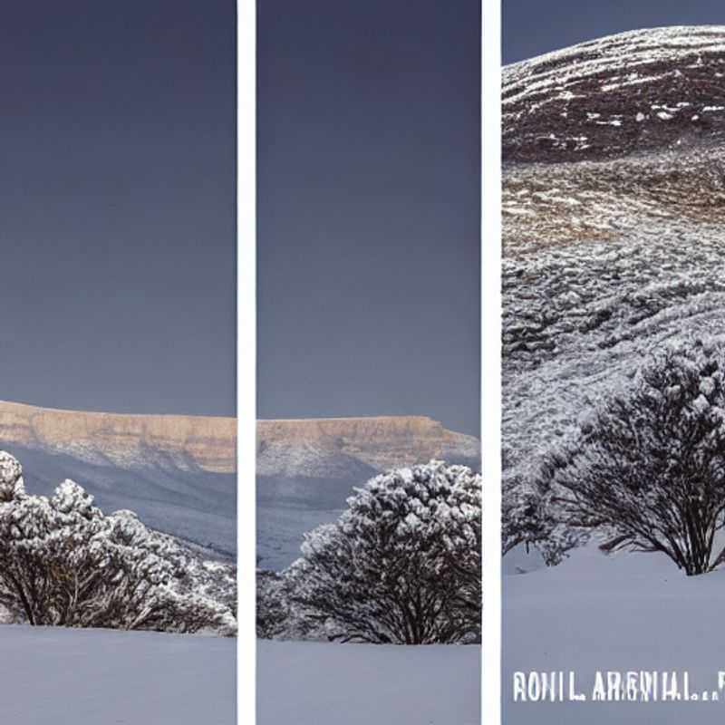 Majestosas montanhas do Parque Nacional Royal Natal, África do Sul, emolduradas pelo verde exuberante do verão, convidando a uma aventura inesquecível durante as férias.
