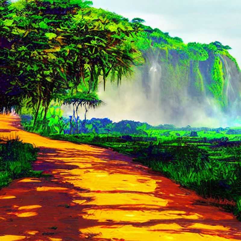 Murchison Falls rugindo com poder, um espetáculo impressionante sob o sol de verão no Parque Nacional das Cataratas de Murchison, Uganda: uma aventura africana inesquecível!