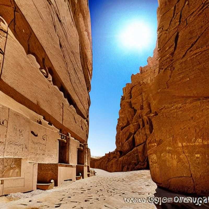 Baking under the Egyptian sun: An adventurer's silhouette against the majestic Valley of the Kings. Discover if this ancient wonder is the perfect summer scorcher... or better left for cooler explorations! (Spoiler alert: Bring water... lots of water!).