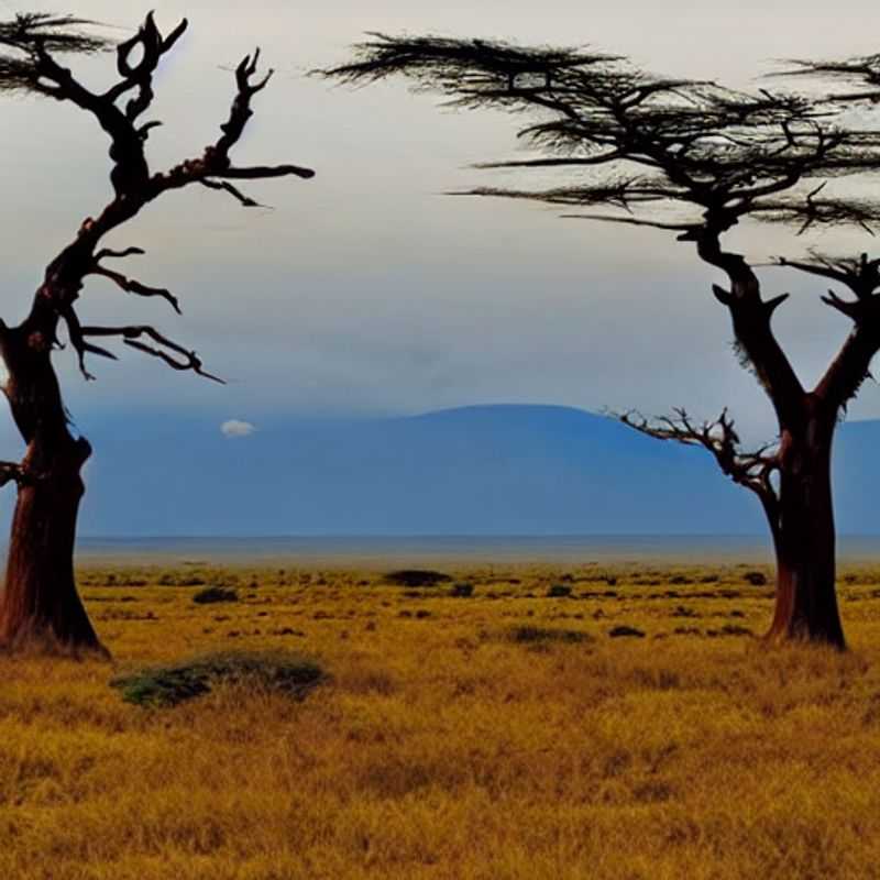 Éléphants majestueux traversant la savane dorée d'Amboseli au soleil estival du Kenya - une scène inoubliable pour vos vacances d'été, malgré la chaleur ! (Majestic elephants crossing Amboseli's golden savannah under the Kenyan summer sun - an unforgettable scene for your summer vacation, despite the heat!)