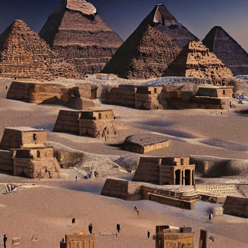 Las pirámides de Giza elevándose majestuosamente bajo el sol de Egipto: ¿Una aventura veraniega inolvidable o un desafío para valientes viajeros? ¡Descúbrelo en nuestra guía! (The pyramids of Giza rising majestically under the Egyptian sun: An unforgettable summer adventure or a challenge for brave travellers? Find out in our guide!)