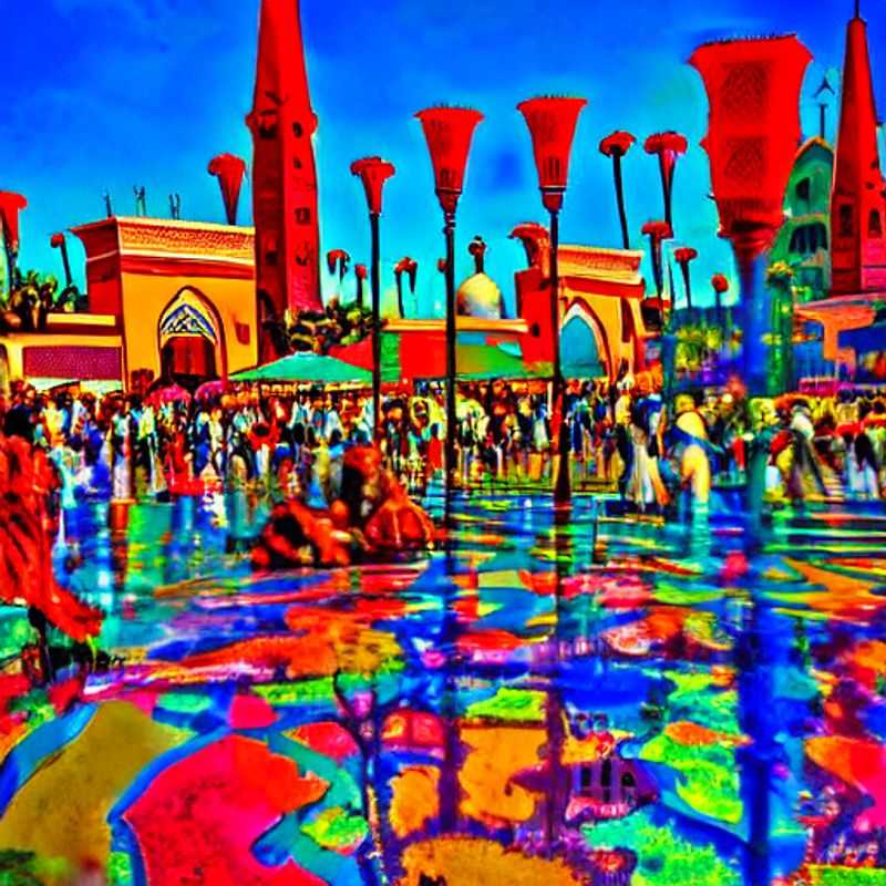 The vibrant and bustling Djemaa el-Fna square in Marrakech, Morocco, teeming with life even under the summer sun - a sensory feast (and a real test of heat tolerance!) captured in the heart of the action. Is it the right choice for your summer holiday? Let's explore!
