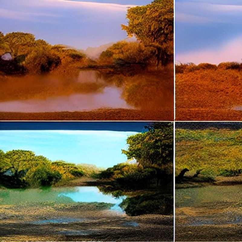 Luxurious safari camp nestled amidst the sprawling savannah of Ruaha National Park, Tanzania, offering an unparalleled and Instagrammable perspective of raw African wilderness for the discerning luxury traveler.