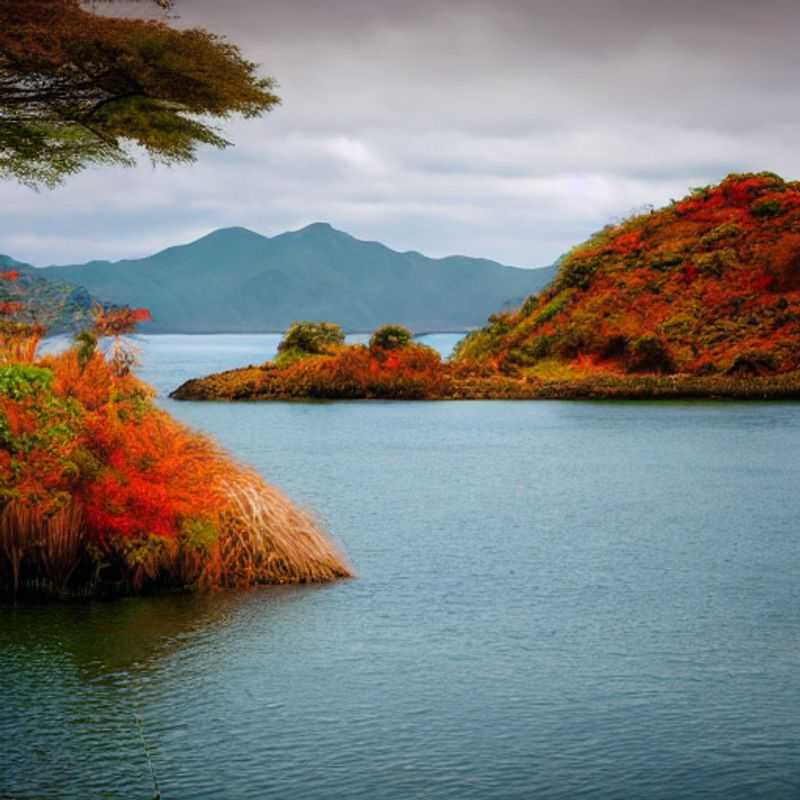 Crystal-clear waters of Lake Malawi meeting lush, untouched shores - a luxury eco-resort paradise perfectly capturing sustainable beauty for the discerning eco-tourist's social media feed. #LakeMalawi #EcoLuxury #SustainableTravel