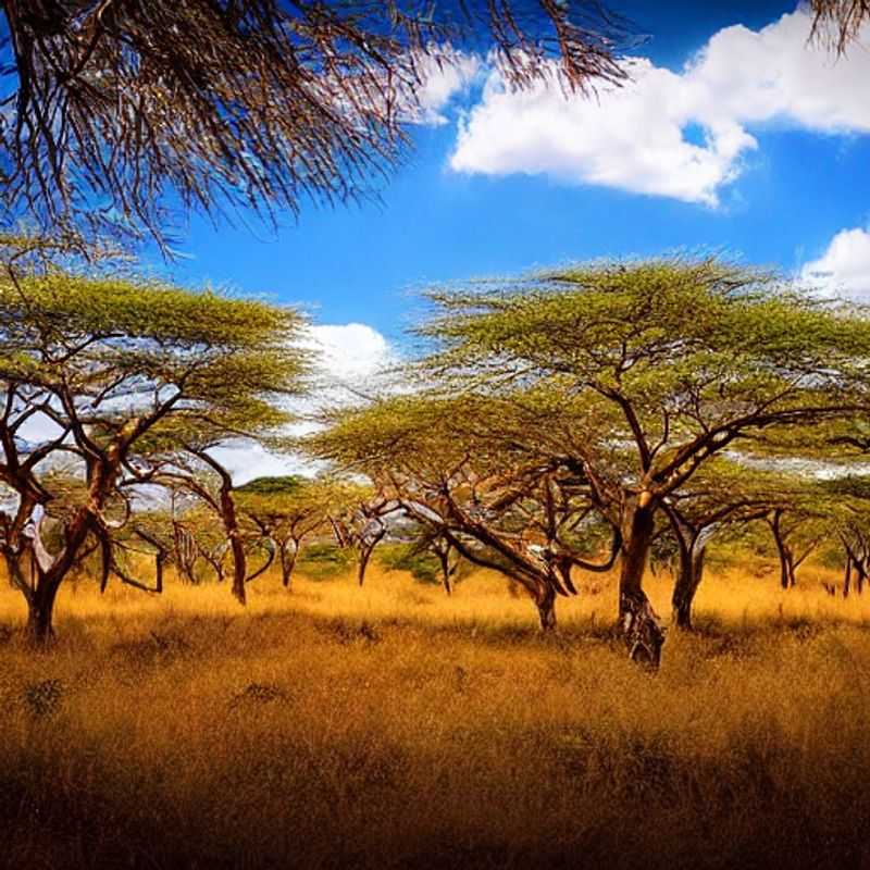 A herd of elephants silhouetted against the vast, fiery Kenyan sunset in Tsavo National Park. The perfect backdrop for unforgettable group travel memories and stunning social media posts from this luxurious safari adventure.