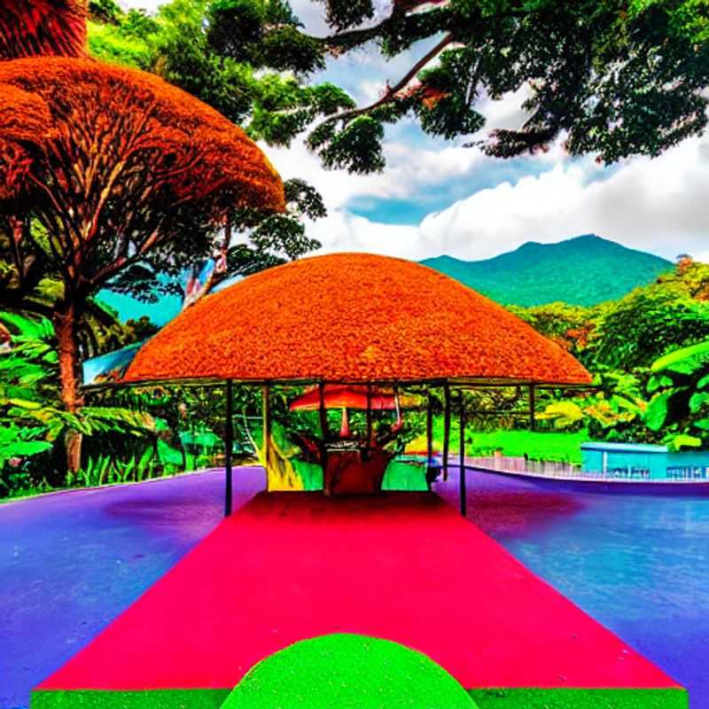 Lush greenery and towering palms paint a picture of paradise at the Seychelles National Botanical Gardens, a tranquil escape promising a cool respite during a sizzling Seychelles summer holiday.