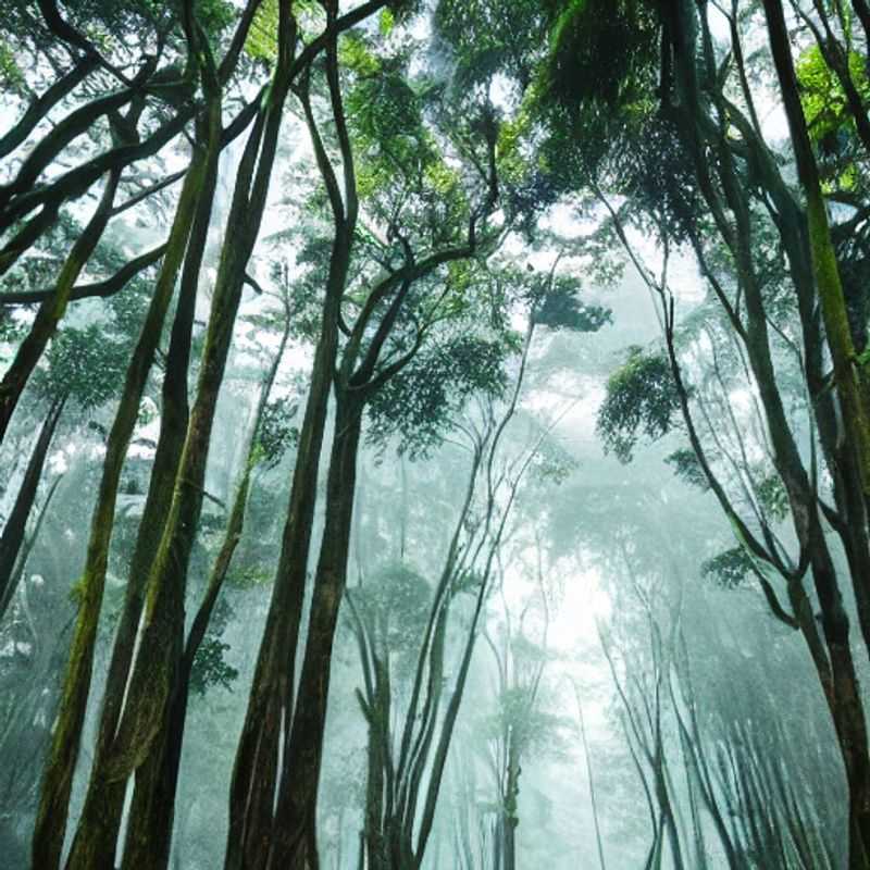 Lush emerald canopy of Nyungwe Forest National Park, Rwanda, promising a cool and refreshing escape in the heart of summer, explored on a guided hike.