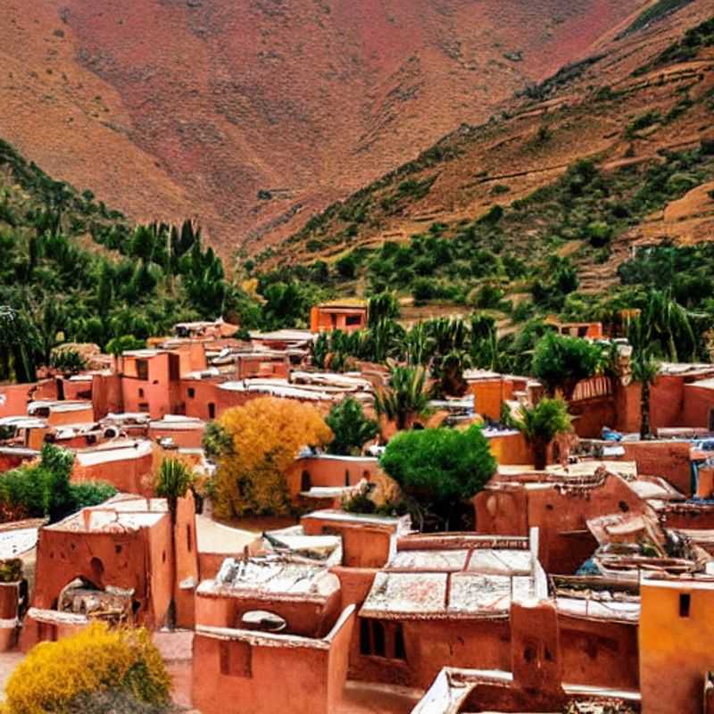 Les majestueuses montagnes de l'Atlas, un écrin de luxe authentique, parfait pour capturer des moments inoubliables et les partager sur les réseaux sociaux, lors d'un week-end d'exception au Maroc. (The majestic Atlas Mountains, a setting of authentic luxury, perfect for capturing unforgettable moments and sharing them on social media, during an exceptional weekend in Morocco.)