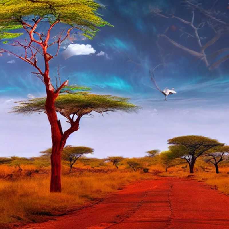 Un majestuoso elefante africano se pasea por la árida sabana del Parque Nacional Tsavo, Kenia, bajo el brillante sol de verano. ¿Tsavo será tu próximo destino vacacional?