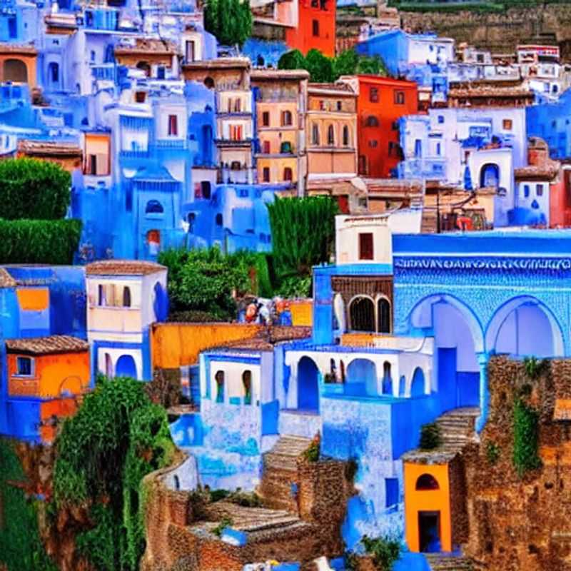 Chefchaouen, la perle bleue du Maroc, un havre de paix rafraîchissant pour des vacances d'été inoubliables.