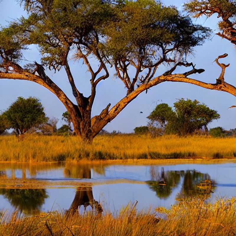Delta do Okavango, Botswana, inundada pela cheia sazonal: um paraíso vibrante em pleno verão, perfeito para safáris aquáticos e avistamento de vida selvagem exuberante. Descubra se este é o destino ideal para as suas férias de verão!
