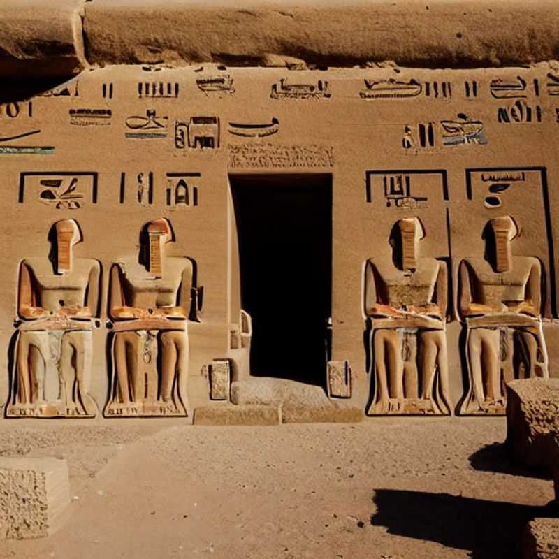 Dois casais apreciando a majestosa Necrópole de Gizé, no Egito, um destino ideal para férias de verão.