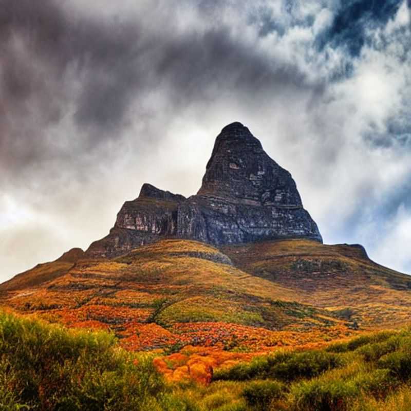 Pico da Catedral imponente sob o sol de verão sul-africano: a vista perfeita para decidir se é o destino ideal para suas férias! (Cathedral Peak, África do Sul)