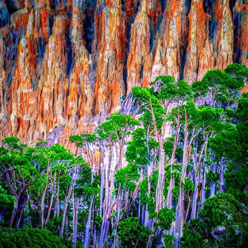 Jagged limestone peaks of Tsingy de Bemaraha, Madagascar, reaching towards the summer sky - a unique and challenging landscape for adventurous travelers to consider for their holiday.