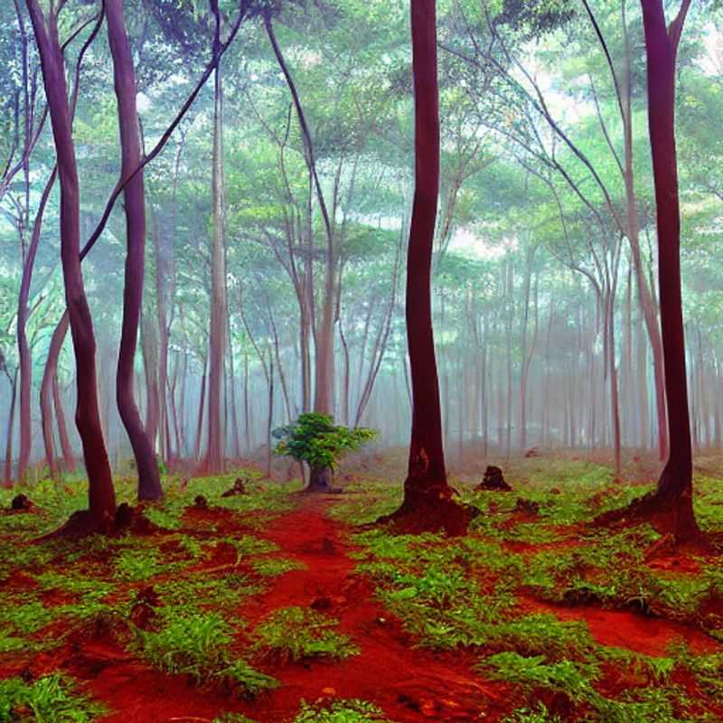 A stunning landscape shot capturing the unique and captivating beauty of Kirindy Forest, Madagascar, a luxury staycationer's paradise, ready to be shared and adored on social media. Think baobabs, lemurs, and pure Malagasy magic! #KirindyLuxury #MadagascarStaycation #SocialMediaGoals