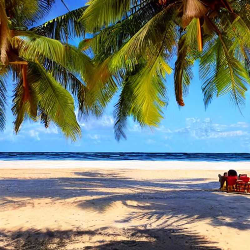 Arena blanca y aguas turquesas de Tiwi Beach, Kenia, un paraíso costero ideal para unas vacaciones de verano inolvidables. (White sand and turquoise waters of Tiwi Beach, Kenya, a coastal paradise ideal for an unforgettable summer vacation.)