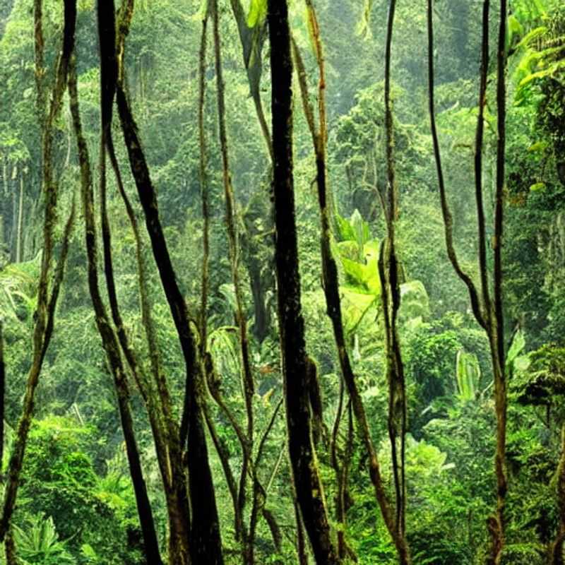Forêt impénétrable de Bwindi, Ouganda, baignée de soleil estival, un sanctuaire de biodiversité et une destination idéale pour des vacances d'été inoubliables.