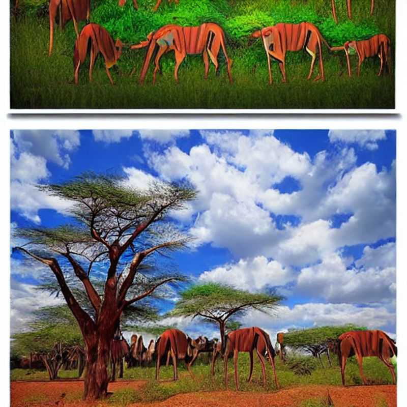Golden hour paints the Tsavo National Park in fiery hues, captured from a luxurious lodge – the perfect backdrop for your Weekend Traveler's Instagram story, showcasing the raw beauty and upscale comfort of Kenya's wilderness. #TsavoLuxury #WeekendGetaway #KenyaSafari