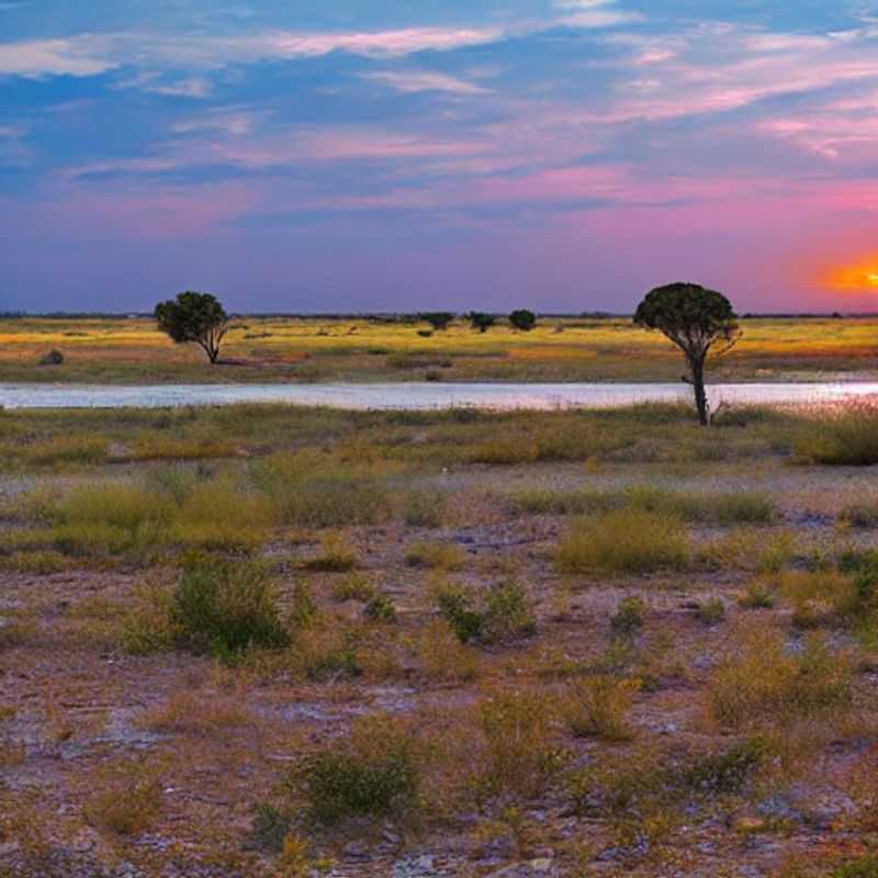 Immense étendue saline des Makgadikgadi Pans, Botswana, scintillant sous le soleil d'été, offrant une expérience unique et saisissante, à évaluer pour vos vacances estivales.