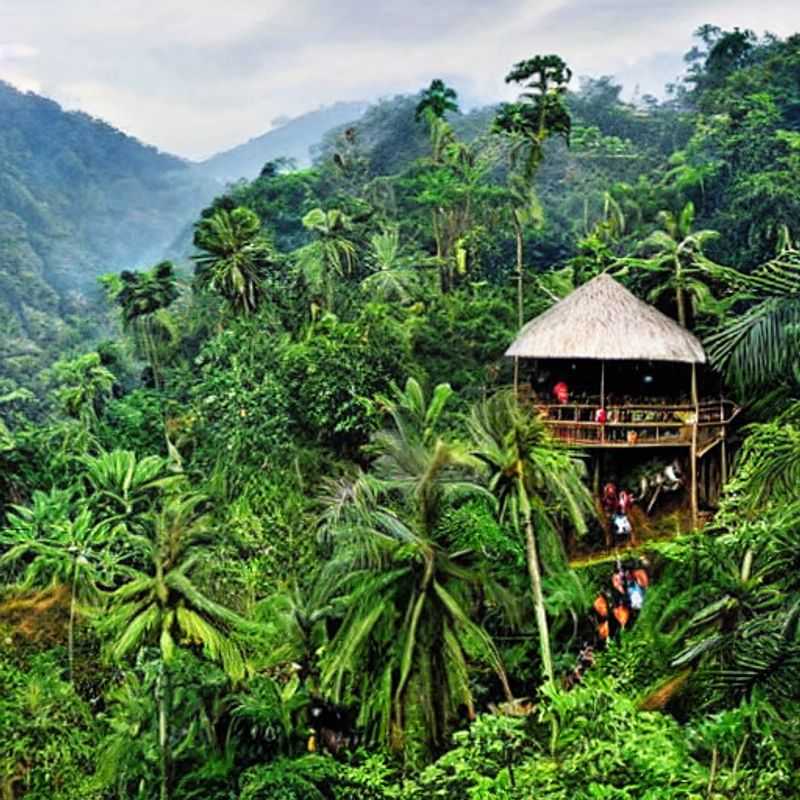 Une vue tranquille de la forêt impénétrable de Bwindi, en Ouganda, un écrin de verdure luxuriante et de biodiversité, idéal pour des vacances estivales.