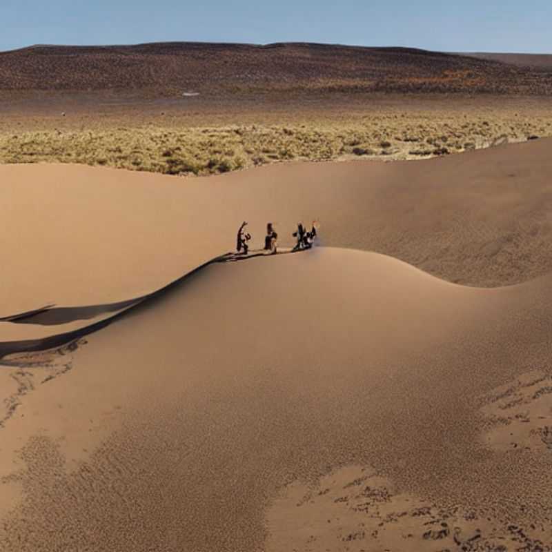 Le groupe devant l'immensité surréaliste des dunes de Sossusvlei, un décor luxueux et parfait pour des souvenirs inoubliables et des photos Instagram époustouflantes.