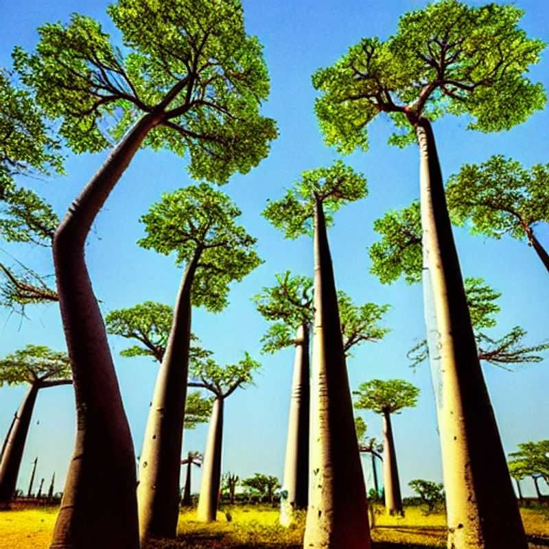 Sun-drenched giants of the Avenue of the Baobabs, Madagascar, silhouetted against the vibrant Malagasy summer sky - is this your next summer holiday adventure? Find out inside!