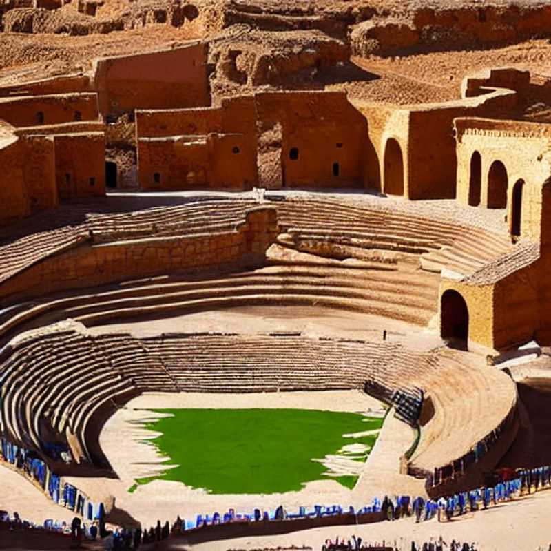 The majestic El Djem Amphitheater, bathed in golden Tunisian sunlight, a breathtaking backdrop for the discerning luxury traveler seeking unparalleled social media content.