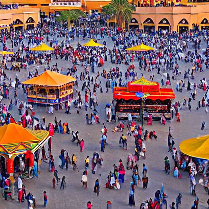 Djemaa el-Fna comes alive with vibrant chaos under the scorching Moroccan sun - snake charmers, storytellers, and food stalls battle for attention. Is this summer heatwave a welcoming embrace or a tourist's trial by fire? Decide for yourself!