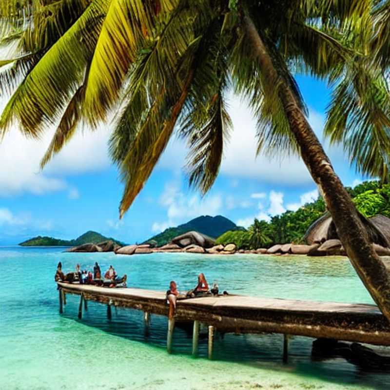 Plage immaculée de Mahé, Seychelles, baignée par le soleil d'été, un paradis tropical idéal pour des vacances inoubliables.
