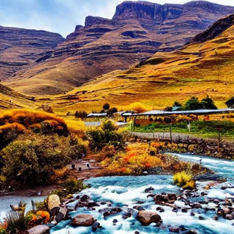 Dramatic Lesotho Highlands vista – even on a budget, capture stunning, shareable moments amidst the mountain kingdom's rugged beauty. Affordable luxury in the heart of Lesotho.