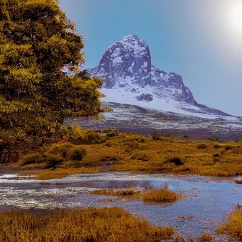 Mount Kenya's majestic peaks pierce the clouds, a breathtaking backdrop for the discerning luxury traveler seeking unparalleled social media moments in the heart of Africa.