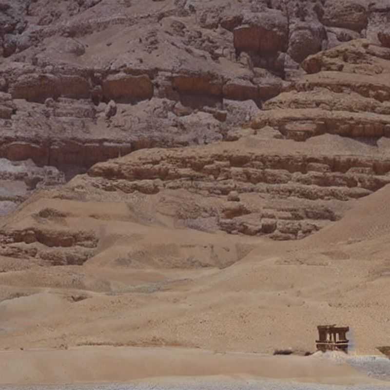 Beneath the blazing Egyptian sun: A panoramic view of the Valley of the Kings, hinting at the ancient secrets and sweltering heat awaiting intrepid summer explorers (perhaps with a healthy dose of caution!).