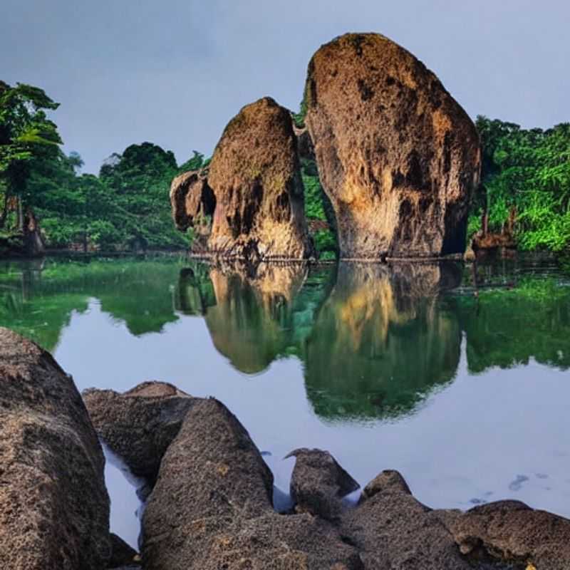 Deux amis gravissent les marches de la majestueuse Olumo Rock, symbole imposant de l'histoire et de la tradition du Nigeria, lors d'un été inoubliable.