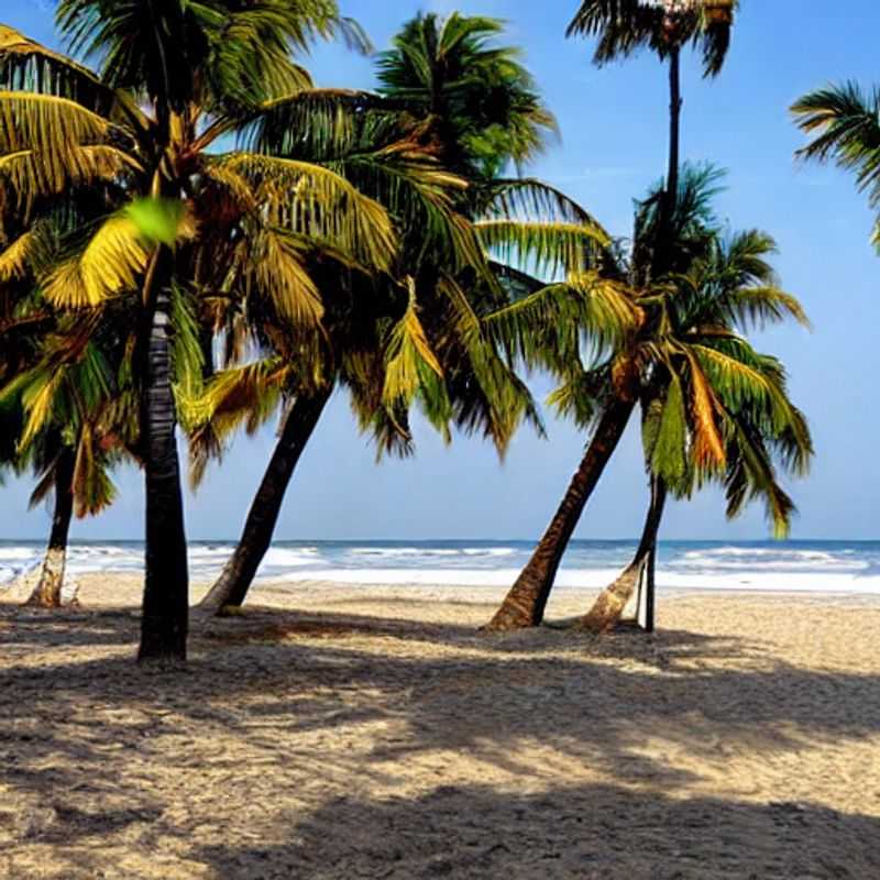 Plage ensoleillée de Cotonou, Bénin, invitant à une escapade estivale rafraîchissante et pleine de découvertes.