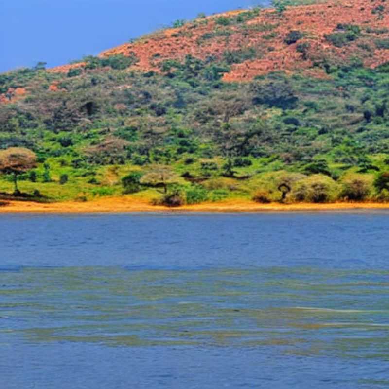 Barque de pêche traditionnelle sur le lac Victoria, ses eaux azur scintillant sous le soleil africain, un havre de paix estival entre le Kenya, l'Ouganda et la Tanzanie.