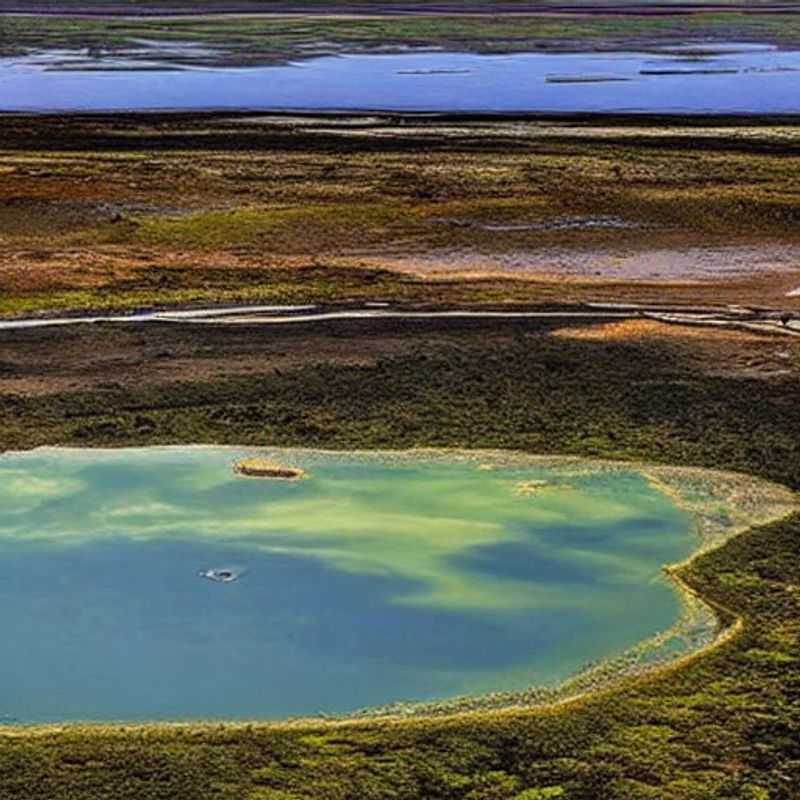 Flamingos cor-de-rosa dançando nas águas cintilantes do Lago Nakuru, no Quênia. Um espetáculo vibrante sob o sol africano, perfeito para uma aventura de verão inesquecível.