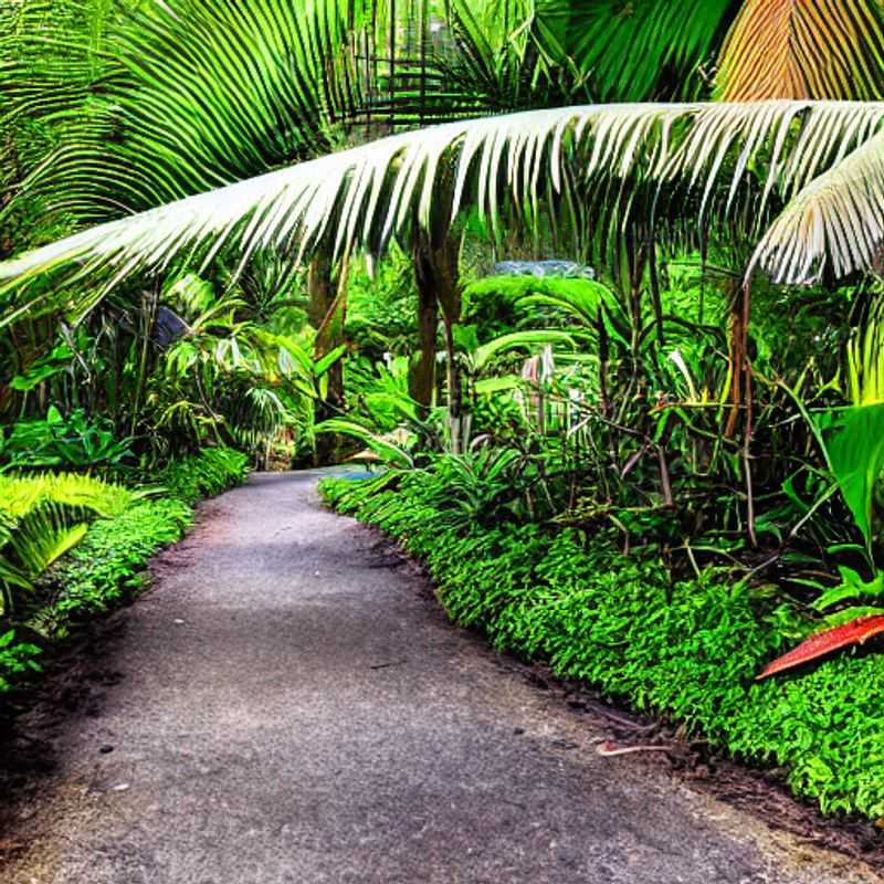 Giant tortoises basking in the tropical sun, a surprisingly budget-friendly Instagram backdrop in Seychelles National Botanical Gardens - even luxury has its affordable moments! #SeychellesOnABudget #BotanicalGardenGlam