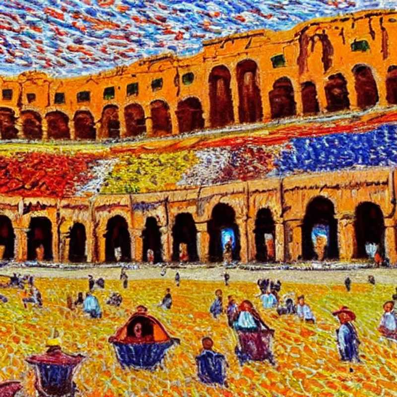 The majestic El Djem Amphitheater stands proudly under the Tunisian sun, a stunning backdrop for eco-conscious travelers seeking luxurious, sustainable photo opportunities that capture the essence of history and responsible tourism.