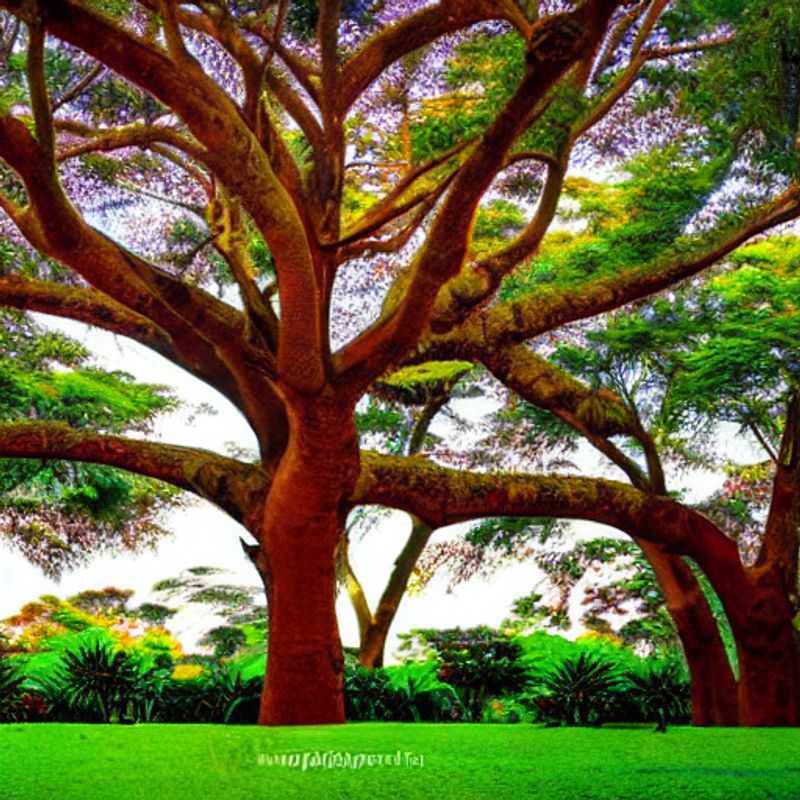 Lush greenery of Entebbe Botanical Garden frames a budget-conscious traveler discovering Instagrammable luxury in Uganda's natural beauty – proof that paradise doesn't have to break the bank.