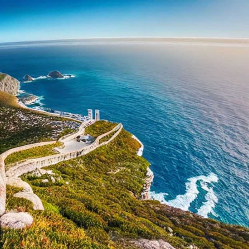 Dramatic Cape Point coastline: Rugged cliffs meet the turquoise Atlantic, a stunning summer vista for your South African adventure - but be warned, baboons *might* try to steal your picnic! #CapePoint #SummerHoliday #SouthAfrica #TravelTips