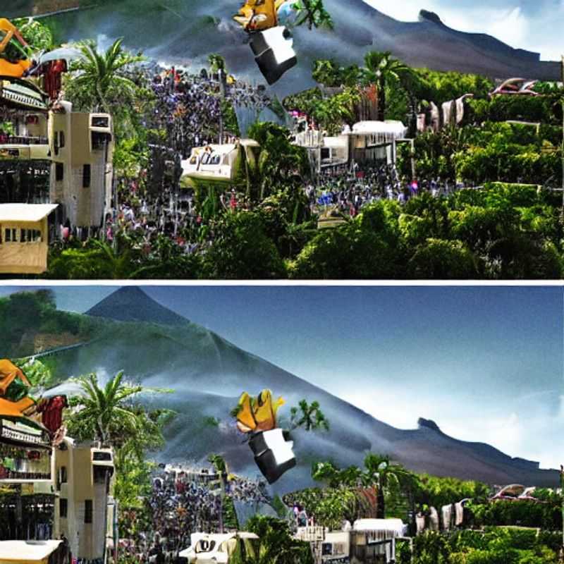 Impresionante vista del Parque Nacional Virunga, República Democrática del Congo, mostrando su exuberante vegetación bajo el sol de verano, una joya africana perfecta para unas vacaciones inolvidables.